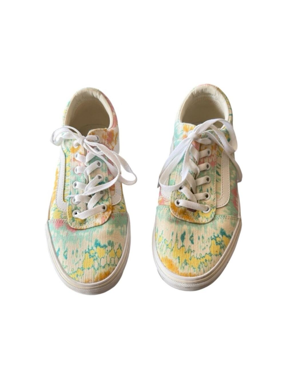 Vans Ward Tie Dye Sneakers Women’s Size 9 Pastel Rainbow Skate Shoes